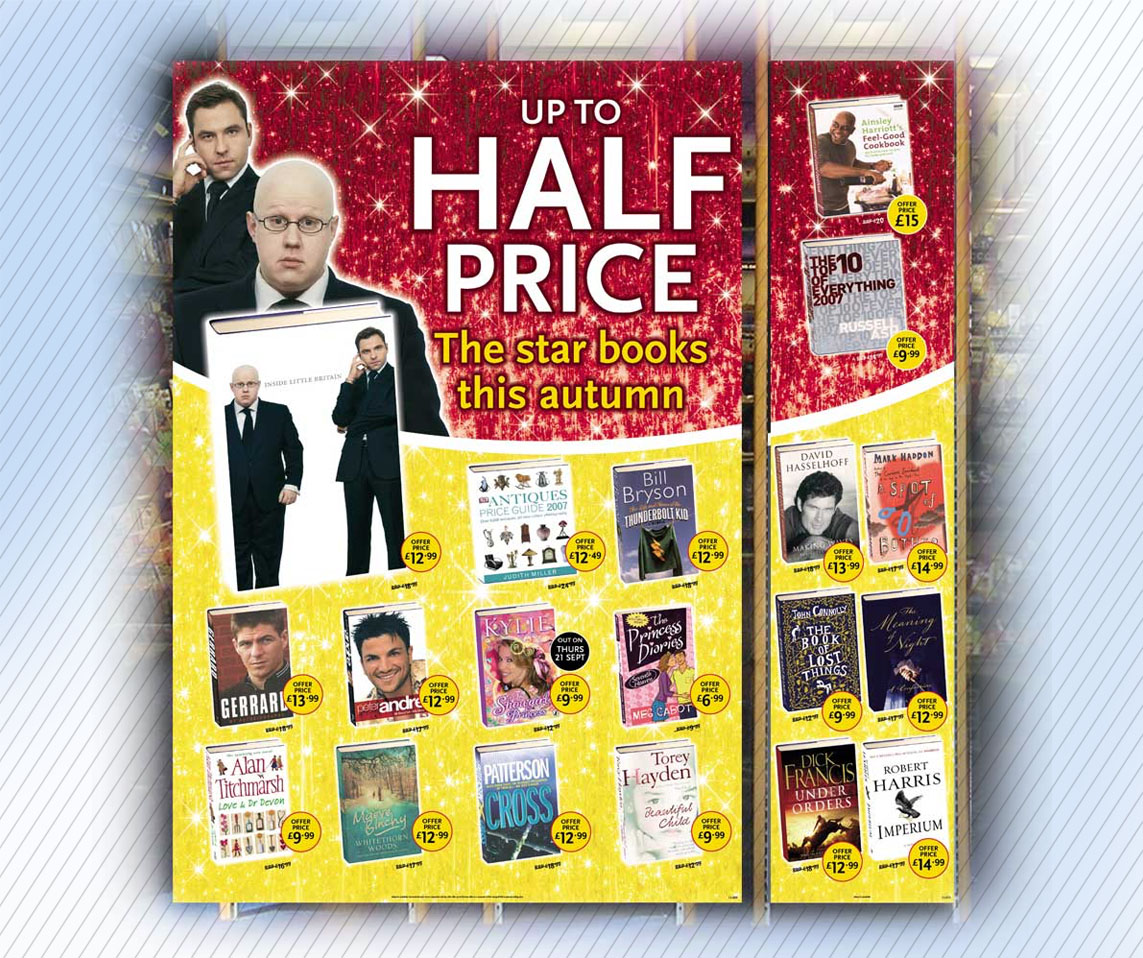 WHSmith store graphics Little Britain Matt Lucas and David Walliams